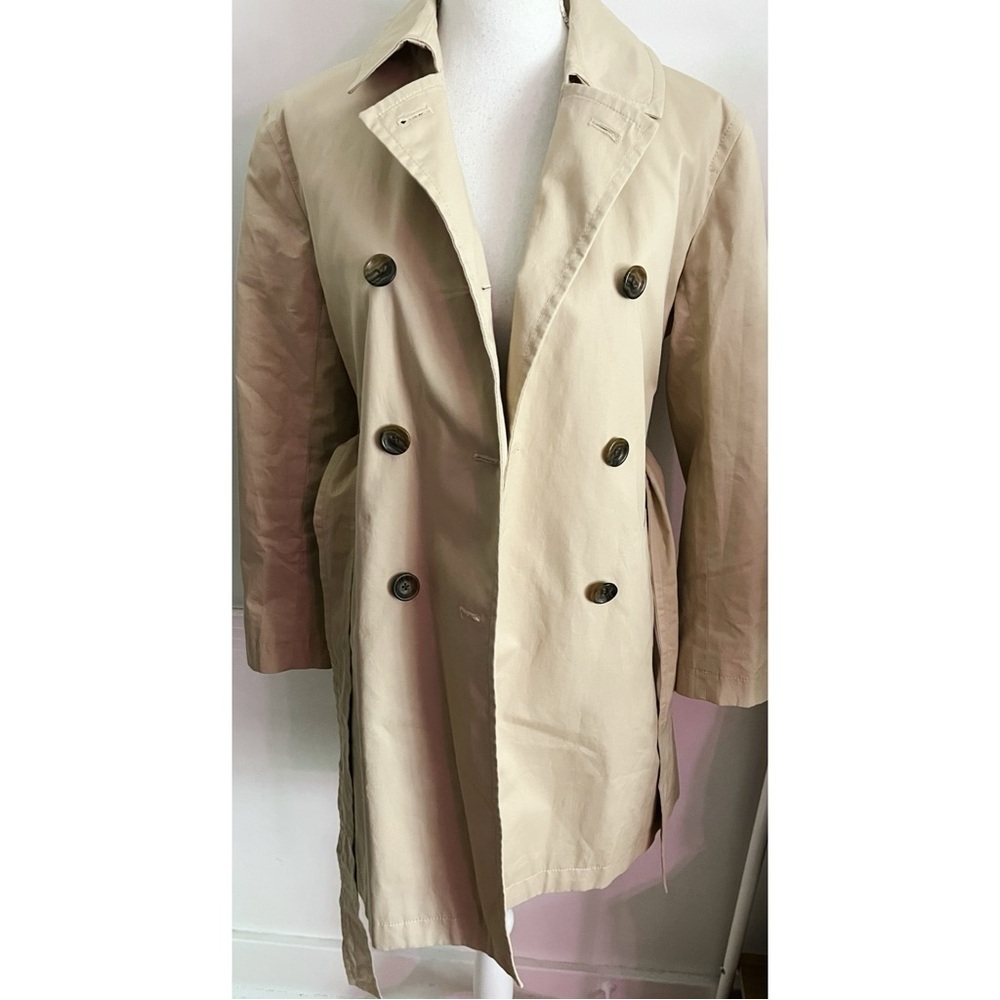 J. Crew • Khaki Tan Double-Breasted Trench Coat - Picture 9 of 9